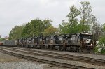 NS 8884 leads train 128 with 8 locos on the head end